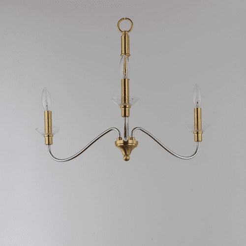 Maxim Clarion 3-Light Pendant - Polished Chrome / Satin Brass - 25373CLPCSBR