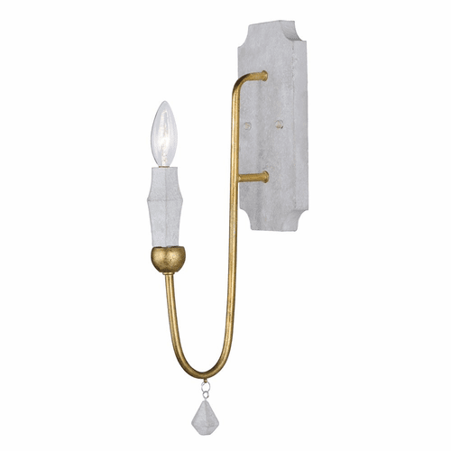 Maxim Claymore 1-LT Wall Sconce - Claystone / Gold Leaf - 22432CSTGL