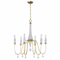 Maxim Claymore 6-LT Chandelier - Claystone / Gold Leaf - 22436CSTGL