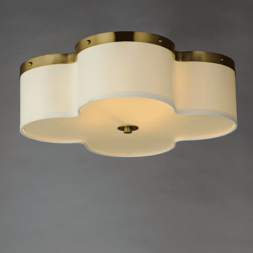 Maxim Clover 4-Light Flush Mount - Satin Brass - 12244OFSBR