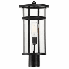 Maxim Clyde Vivex 1-Light Post Lantern - Black - 40620CLBK