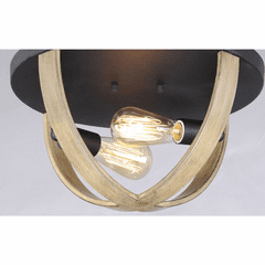 Maxim Compass 2-Light Outdoor Flush Mount - Barn Wood / Black - 27570BWBK