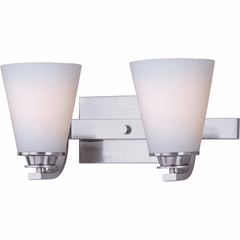 Maxim Conical 2-LT Bath Vanity Light - Satin Nickel - 9012SWSN Maxim Conical 2-LT Bath Vanity Light - Satin Nickel - 9012SWSN