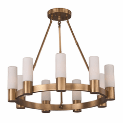 Maxim Contessa 9-LT Single-Tier Chandelier - Natural Aged Brass - 22418SWNAB