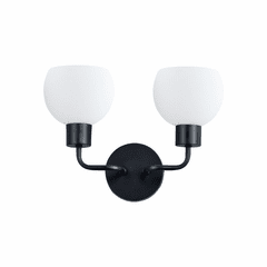Maxim Coraline 2-Light Wall Sconce - Black - 11272SWBK