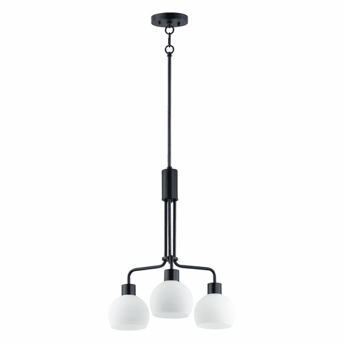 Maxim Coraline 3-Light Chandelier - Black - 11276SWBK