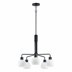 Maxim Coraline 5-Light Chandelier - Black - 11277SWBK Maxim Coraline 5-Light Chandelier - Black - 11277SWBK