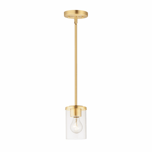 Maxim Corona 1-Light Mini Pendant - Satin Brass - 90200CLSBR