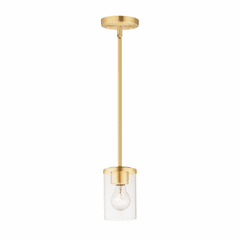 Maxim Corona 1-Light Mini Pendant - Satin Brass - 90200CLSBR