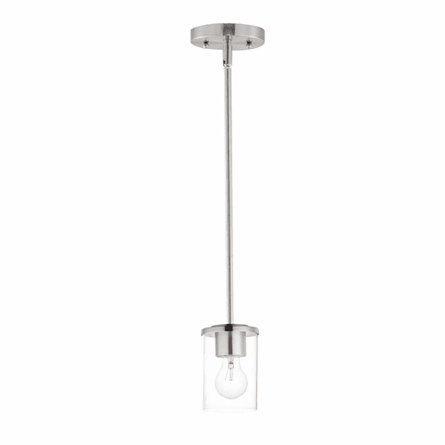 Maxim Corona 1-Light Mini Pendant - Satin Nickel - 90200CLSN