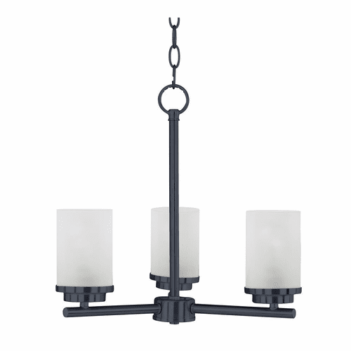 Maxim Corona 3-Light Chandelier - Black - 10203FTBK