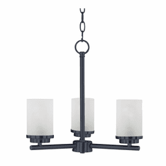 Maxim Corona 3-Light Chandelier - Black - 10203FTBK