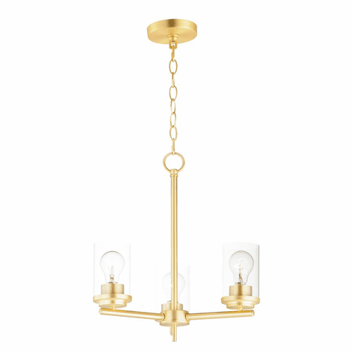 Maxim Corona 3-Light Chandelier - Satin Brass - 10203CLSBR