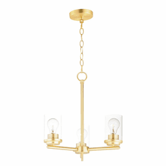 Maxim Corona 3-Light Chandelier - Satin Brass - 10203CLSBR Maxim Corona 3-Light Chandelier - Satin Brass - 10203CLSBR