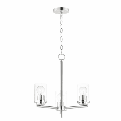 Maxim Corona 3-Light Chandelier - Satin Nickel - 10203CLSN