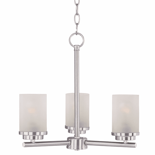 Maxim Corona 3-LT Single-Tier Chandelier - Satin Nickel - 10203FTSN