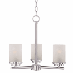 Maxim Corona 3-LT Single-Tier Chandelier - Satin Nickel - 10203FTSN Maxim Corona 3-LT Single-Tier Chandelier - Satin Nickel - 10203FTSN