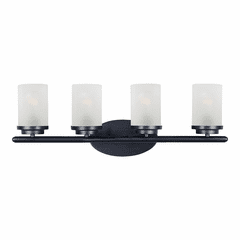 Maxim Corona 4-Light Bath Vanity - Black - 10214FTBK Maxim Corona 4-Light Bath Vanity - Black - 10214FTBK