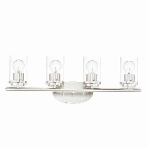 Maxim Corona 4-Light Bath Vanity - Satin Nickel - 10214CLSN