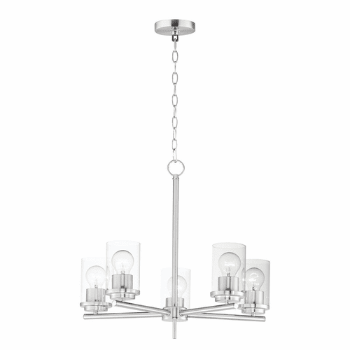Maxim Corona 5-Light Chandelier - Satin Nickel - 10205CLSN