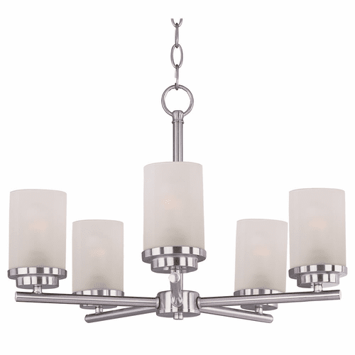 Maxim Corona 5-LT Single-Tier Chandelier - Satin Nickel - 10205FTSN