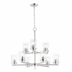 Maxim Corona 9-Light Chandelier - Satin Nickel - 10206CLSN