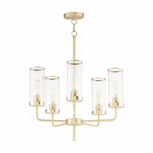 Maxim Crosby 5-Light Chandelier - Satin Brass - 11475CRSBR