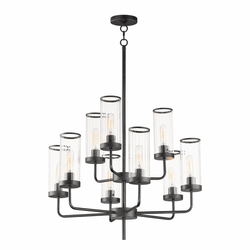 Maxim Crosby 9-Light Chandelier - Black - 11479CRBK
