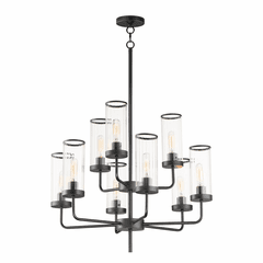 Maxim Crosby 9-Light Chandelier - Black - 11479CRBK Maxim Crosby 9-Light Chandelier - Black - 11479CRBK