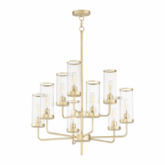 Maxim Crosby 9-Light Chandelier - Satin Brass - 11479CRSBR Maxim Crosby 9-Light Chandelier - Satin Brass - 11479CRSBR