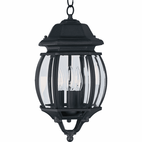 Maxim Crown Hill 3-LT Outdoor Hanging Lantern - Black - 1036BK