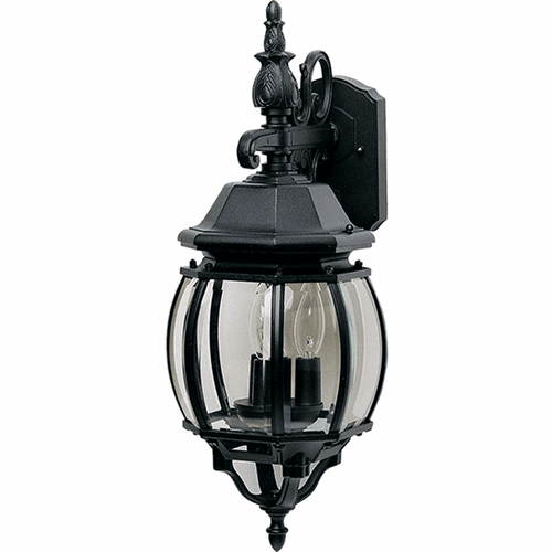 Maxim Crown Hill 3-LT Outdoor Wall Lantern - Black - 1034BK