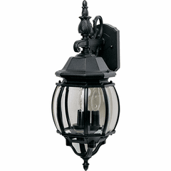 Maxim Crown Hill 3-LT Outdoor Wall Lantern - Black - 1034BK