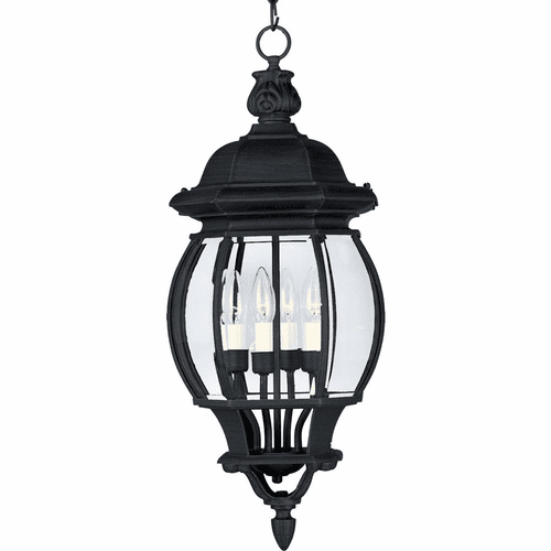 Maxim Crown Hill 4-LT Outdoor Hanging Lantern - Black - 1039BK