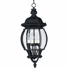 Maxim Crown Hill 4-LT Outdoor Hanging Lantern - Black - 1039BK
