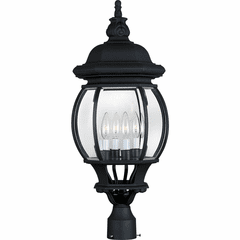 Maxim Crown Hill 4-LT Outdoor Pole/Post Lantern - Black - 1038BK
