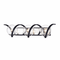 Maxim Curlicue 3-LT Bath Vanity Light - Black / Polished Nickel - 35106CDBKPN