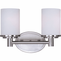 Maxim Cylinder 2-LT Bath Vanity Light - Satin Nickel - 9052SWSN Maxim Cylinder 2-LT Bath Vanity Light - Satin Nickel - 9052SWSN
