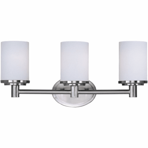 Maxim Cylinder 3-LT Bath Vanity Light - Satin Nickel - 9053SWSN
