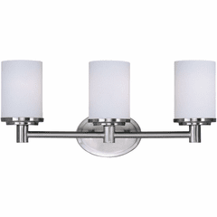 Maxim Cylinder 3-LT Bath Vanity Light - Satin Nickel - 9053SWSN Maxim Cylinder 3-LT Bath Vanity Light - Satin Nickel - 9053SWSN