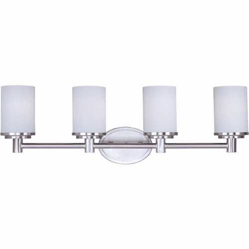 Maxim Cylinder 4-LT Bath Vanity Light - Satin Nickel - 9054SWSN
