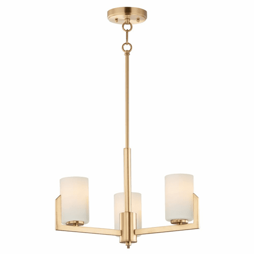 Maxim Dart 3-LT Mini Chandelier - Satin Brass - 21285SWSBR