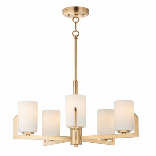 Maxim Dart 5-LT Single-Tier Chandelier - Satin Brass - 21286SWSBR