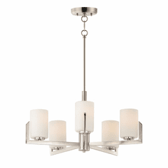 Maxim Dart 5-LT Single-Tier Chandelier - Satin Nickel - 21286SWSN Maxim Dart 5-LT Single-Tier Chandelier - Satin Nickel - 21286SWSN
