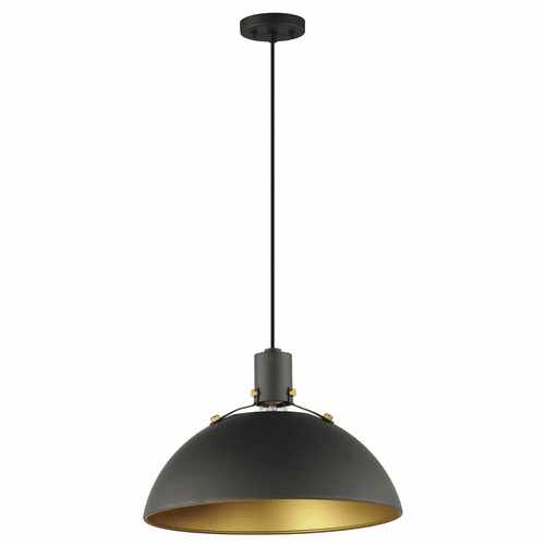 Maxim Dawn 20" Pendant - Antique Brass / Black - 12048ABBK