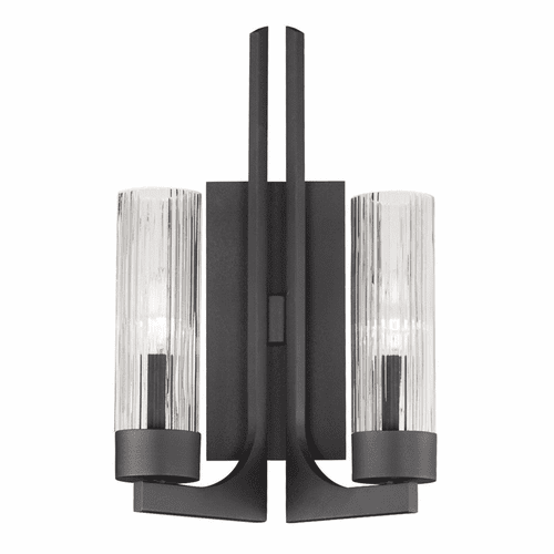 Maxim Delos 2-Light Wall Sconce - Anthracite - 30311CRAR