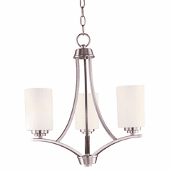 Maxim Deven 3-LT Mini Chandelier - Satin Nickel - 20033SWSN