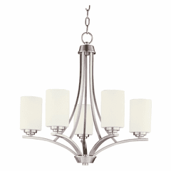 Maxim Deven 5-LT Single-Tier Chandelier - Satin Nickel - 20035SWSN