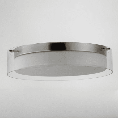 Maxim Duo 16'' Round Outdoor Flush Mount - Satin Nickel - 12284CLSWSN