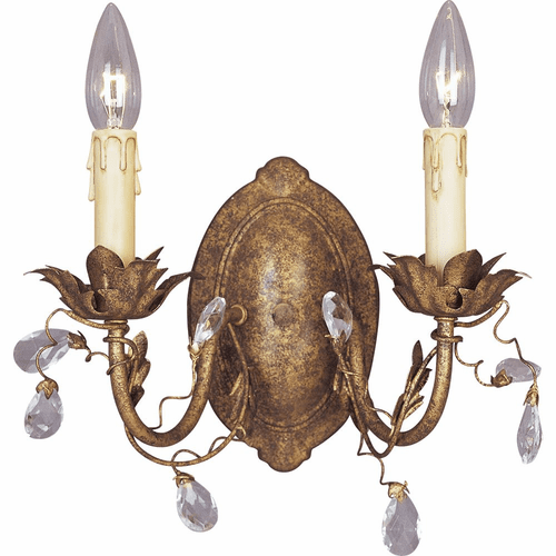 Maxim Elegante 2-LT Wall Sconce - Etruscan Gold - 2857EG